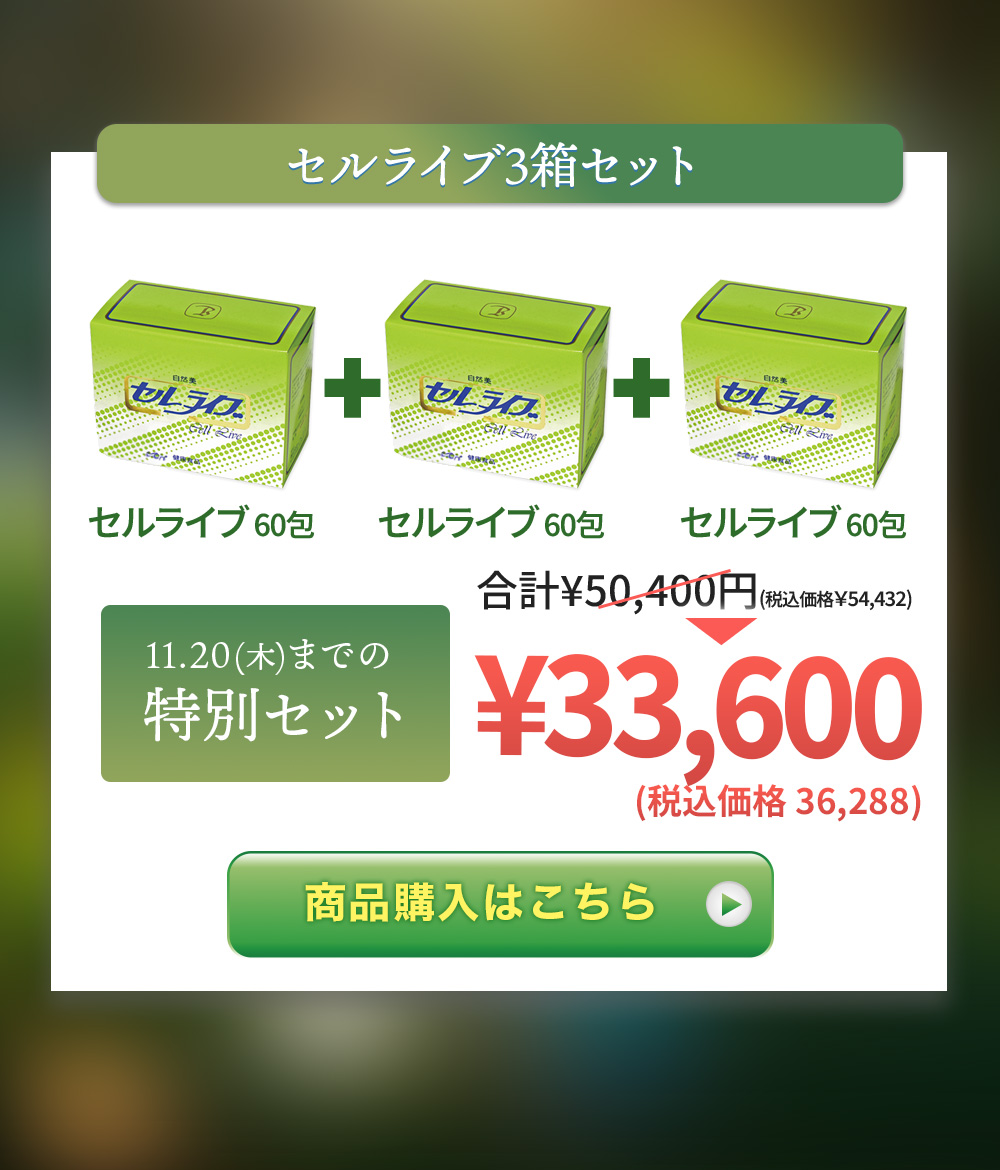 セルライブ3箱セット 商品購入はこちら