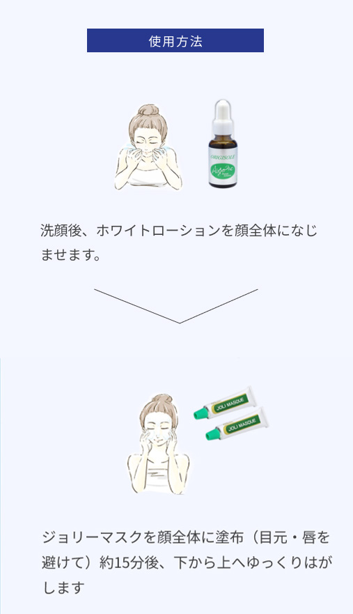 オリジソール　ホワイトローション +ジョリーマスクセット 150034_121012